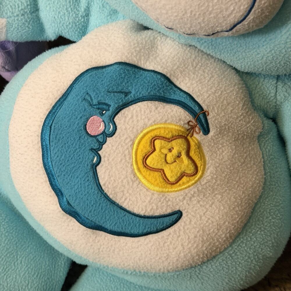 Vintage Carebears Bedtime Bear Harmony Care Bear Large Plush Jumbo Pillow Set - Picture 2 of 13